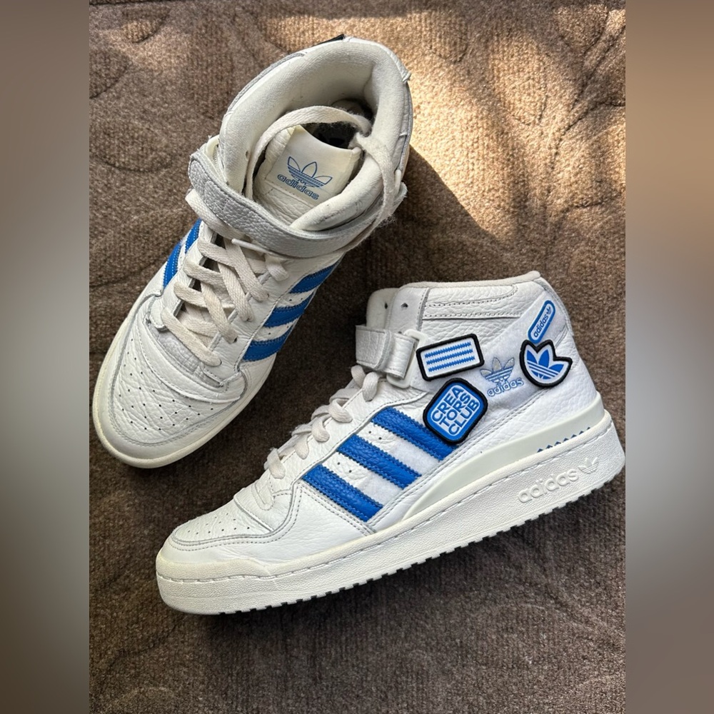 Adidas Originals Men’s Forum Mid White Blue Bird GX1021 Size 10